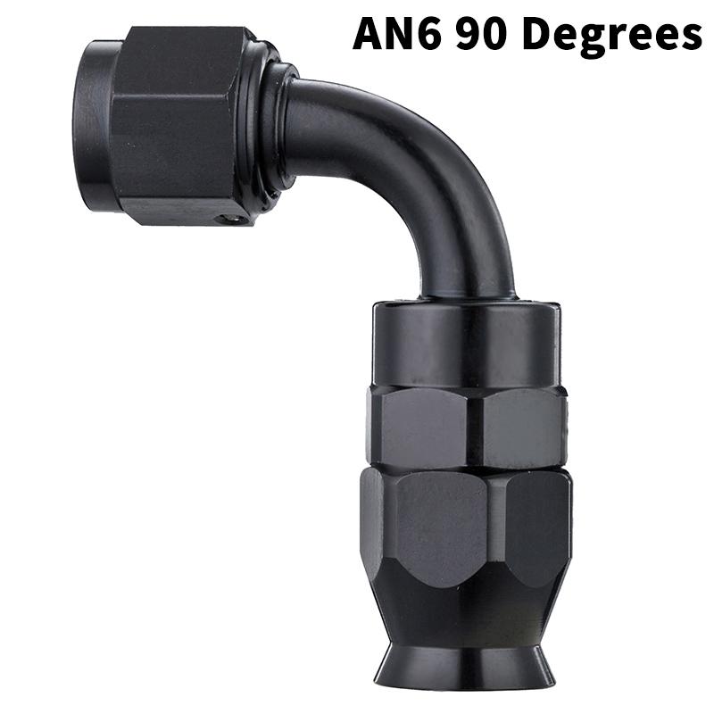 0-180 Degree An4 An6 An8 An10 Car Hose End Fitting Hose Adapter For Swivel Oil Fuel Line Aluminium Alloy