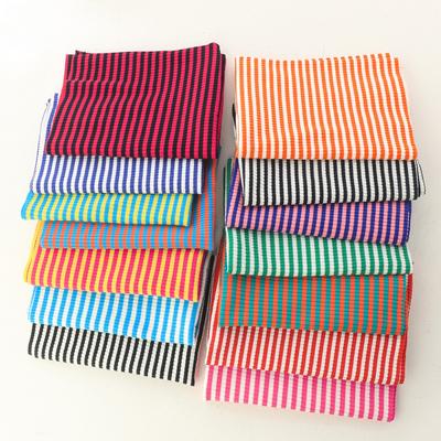 Rib Combed Rainbow Cuff Fabric By Half Yards Striped Stretch For Sewing Base Shirt Knitting Neckline 50x125CM/PCS
