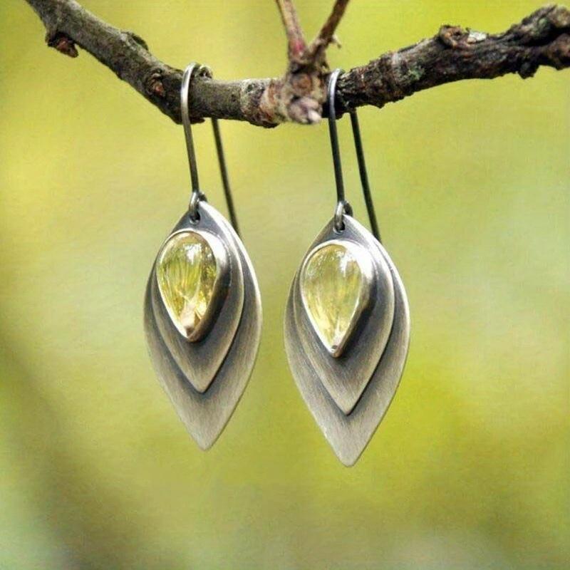 

Узор дерева с овальным декором из синтетических драгоценных камней, богемные серьги-крючки, изысканный подарок для женщин и девочек, повседневное повседневное