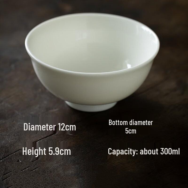 

GOYN Dehua White Ceramic Rice Bowl