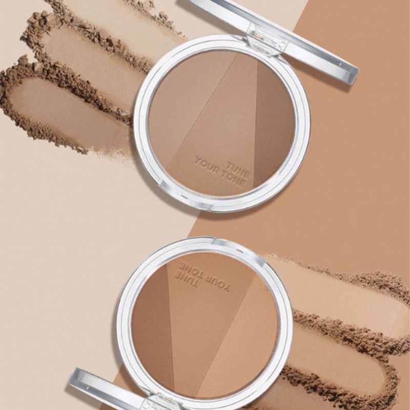 HOLIKA HOLIKA Tone Tuning Shading + Brush Set – Face Contouring Powder | 2 Shades