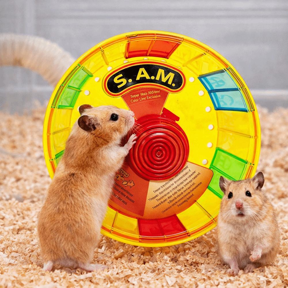 Super Silent Colorful Running Wheel Stable Base Pet Jogging Wheel  Hamster Exercise