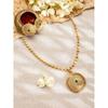 Womens  Intricate Green Stone And Golden Beade Traditional Jewellery Set