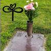 1pc Metal Inlay Memorial Garden Stake, "Forever In Our Hearts" Gravestone Tribute, Outdoor Yard Tribute Iron Grave Marker