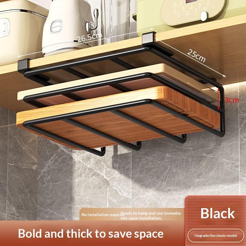 Under Cabinet Stainless Steel Cutting Board Holder Hanging Organizer Rack For Chopping Boards Kitchenware Storage