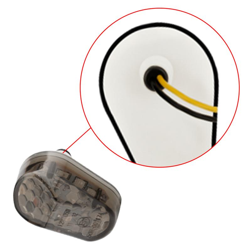 Motorcycle Turn Signal Flush Mount LED Indicator Light Moto Flashing For Yamaha YZF R1 R6 R6S FZ1S FAZER 1000 FZ6S FAZER 600