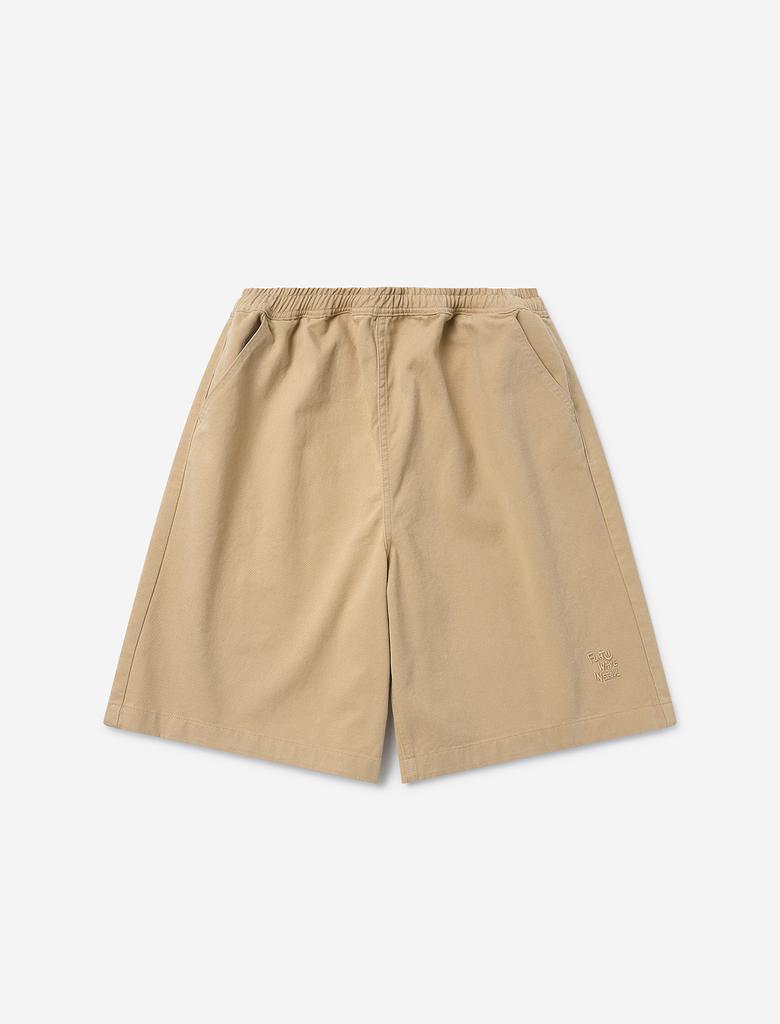FLATWAVE IN SEOUL Kanoa Wide Cotton Banding Shorts Beige