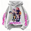 KPop Łowcy Demonów Dziecięca Bluza z Kapturem Kreskówka Fajny Unisex Pulower Dla Chłopców Dziewczynek Sweter w Stylu Casual