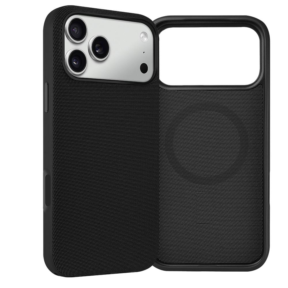 High Quality Technology Woven Magnetic Phone Case for IPhone 17 Pro Max Weaving Technology Wireless Charging Shockproof Cover iPhone17 чёрный