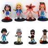 Gorgeous 8pcs Stranger Things Figures Set Steve Cannibal Flower Xmas Model Gift