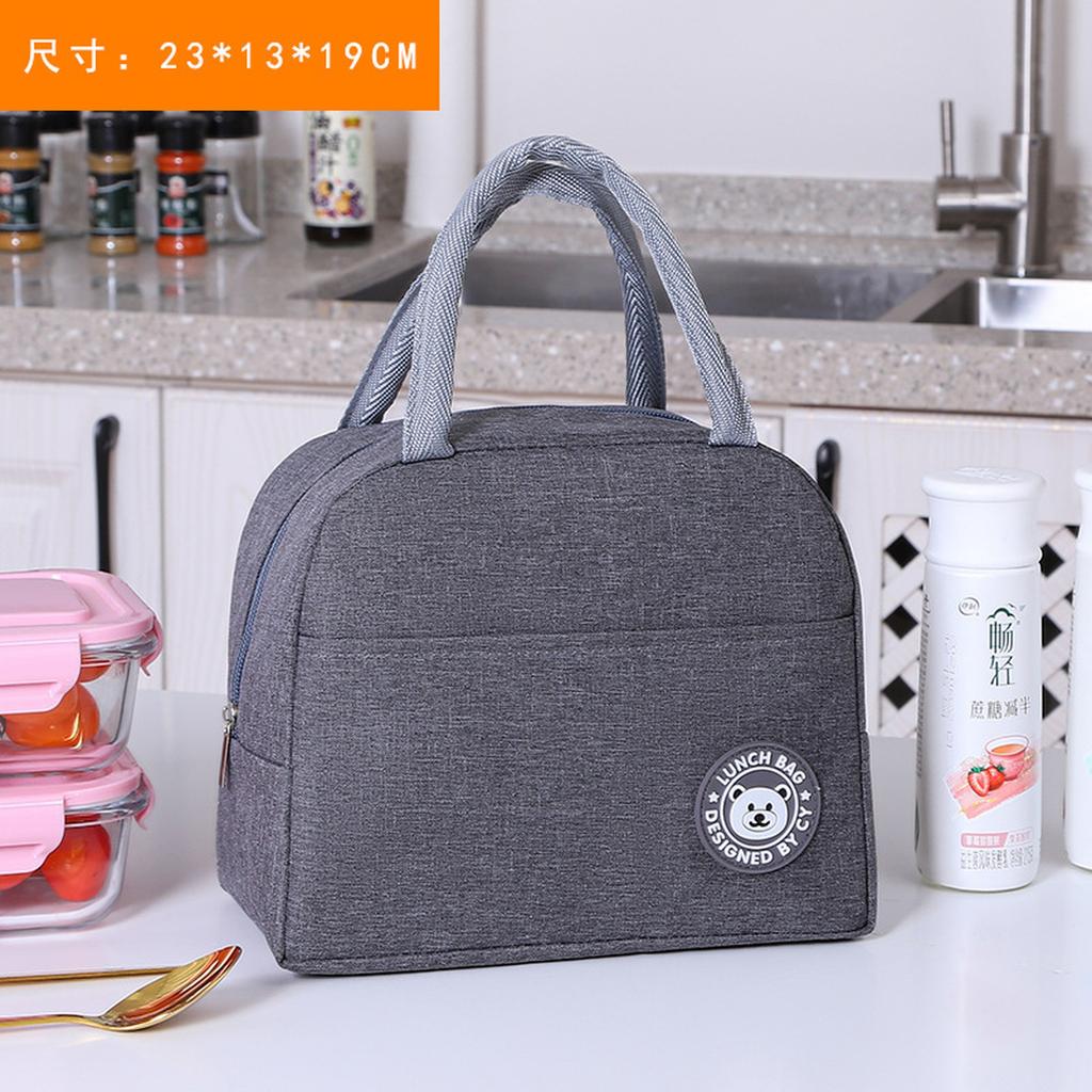 Insulated Lunch Bag Thermal Tote Bag Thick Aluminum Foil Cotton Lunch Box Bag for Workers