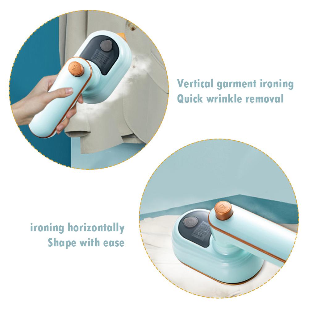 Mini Garment Steamer Steam Iron Rotatable Small Handheld Steamer for Clothes Wet Dry Use Household Hanging Iron for Home Travel