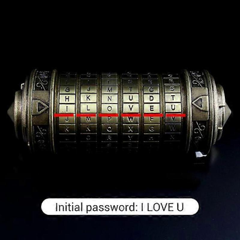 Lock Toys Metal Cryptex Lock Retro Wedding Valentine's Day Gift Letter Password Cylinder