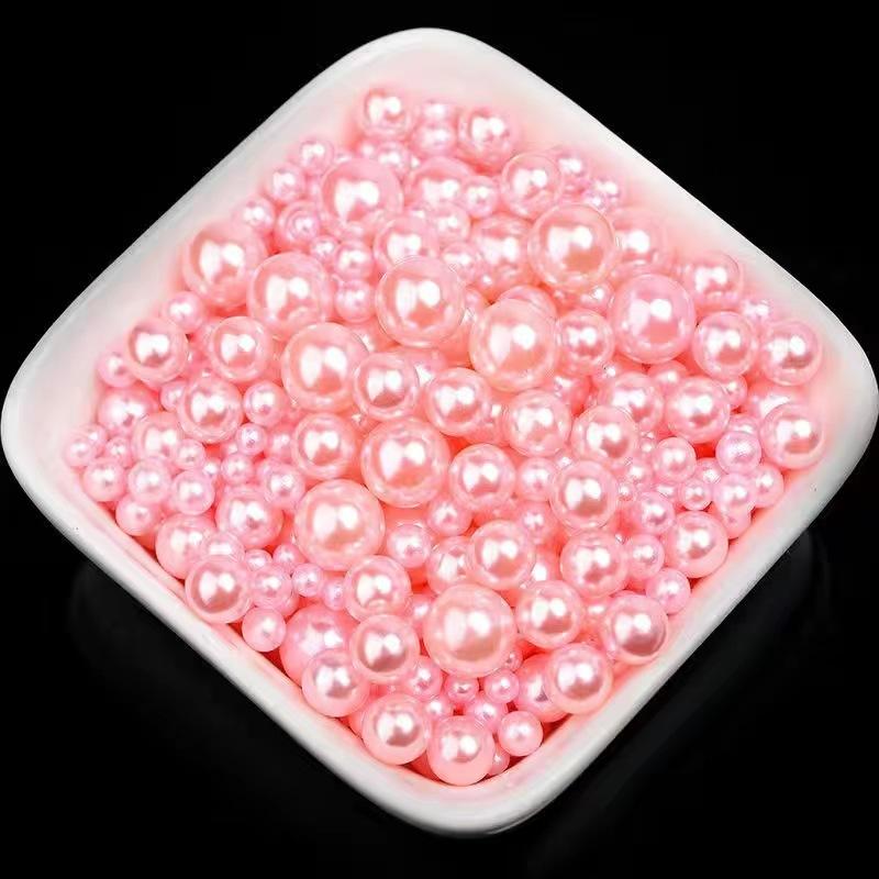 2Mm-30Mm Non-Porous Abs Imitation Pearl Water Grinding Plastic Round Bubble Beads, Shoes, Bags, Clothing Headgear, Bead Filling Accessories