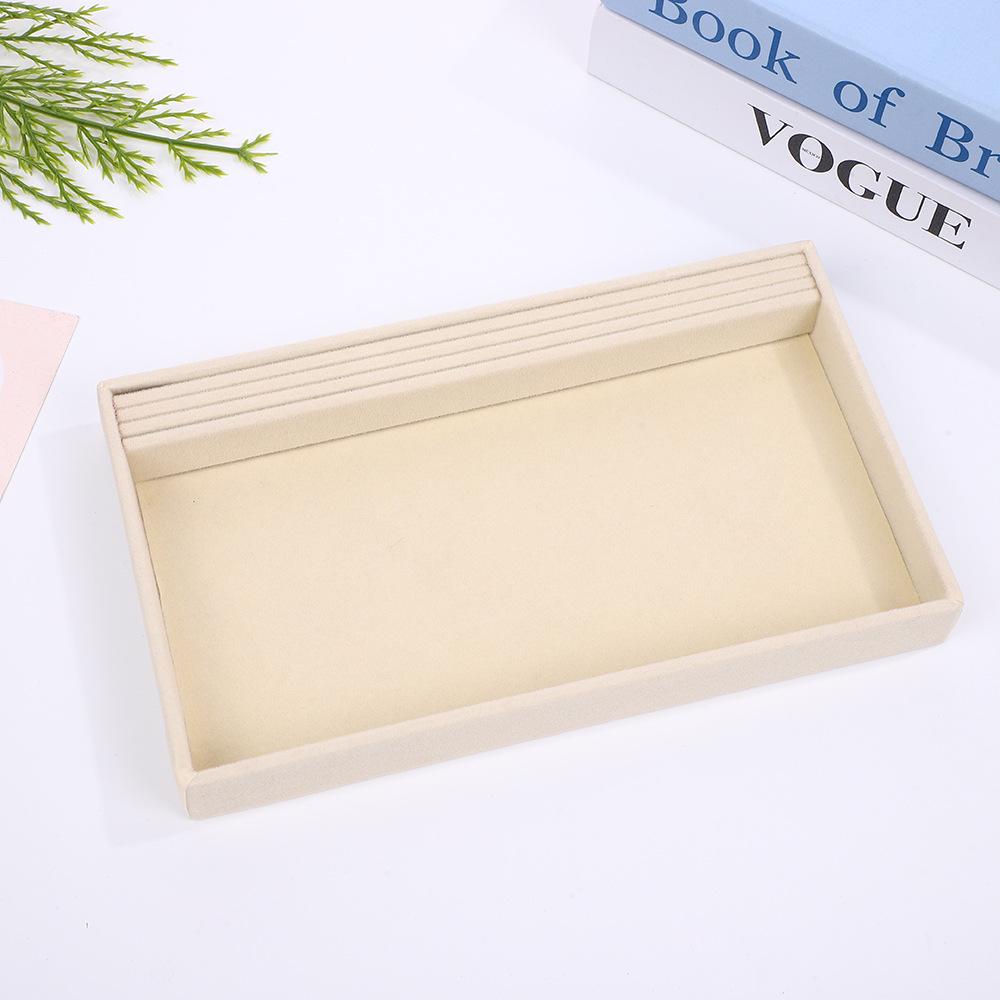 Velvet Jewelry Box – Ring and Earring Tray with Bracelet Compartment