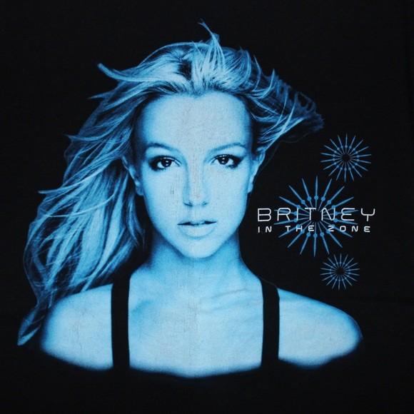 Винтажная футболка Бритни Спирс In The Zone Унисекс Концертная S - 5XL SG439 Унисекс Футболка XXXL