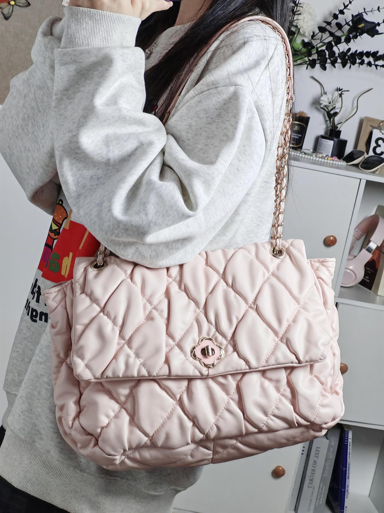 

JIAERDI Sweet Cute Pink Shoulder Bags Purse Women High Street Leather Y2k Underarm Bag Female Large Capacity Handbag Aesthetic 30x20x10cm рожевий