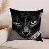 cute Black Cat Print Pillow Case Office Cushions Suitable For Sofa Car Bedroom Decorative Cushion Cover