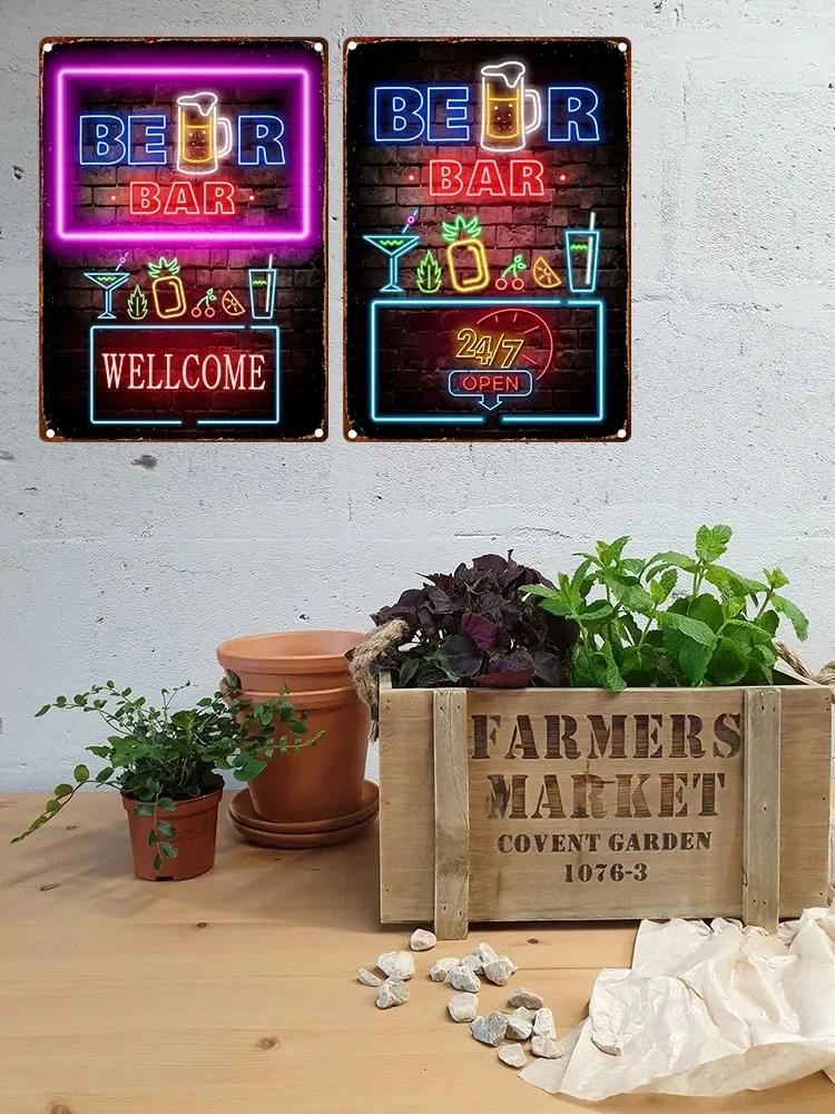 Neon Bar Offene Dekoration Metalls Child Zinns Child Blechplatten Wand Dekoration Raum Dekoration Retro Für Home Mann Höhle Café