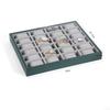 Gray Pu Leather Watch Display Tray With Large Capacity 6/12/24 Grid Watch Display Tray For Men And Women's Jewelry Storage