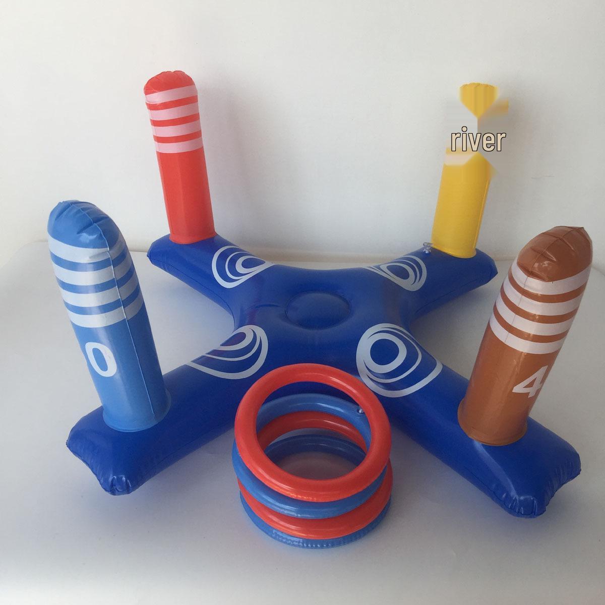 

Inflatable PVC Basketball Hoop for Pool - Parent-Child Water Game & Toss Toy