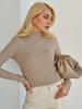 Womens  Casual Long Sleeve V Neck Chambray Blouse Top