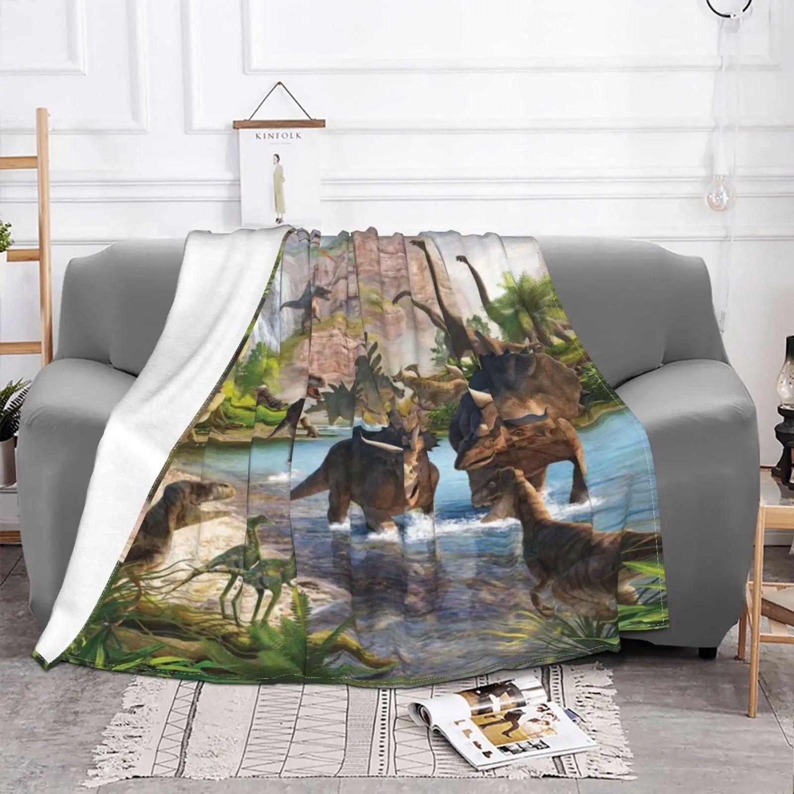 

Tyrannosaurus Rex Flannel Bed Blanket Jurassic Blanket Super Soft Plush Dinosaur Blanket 70x100cm