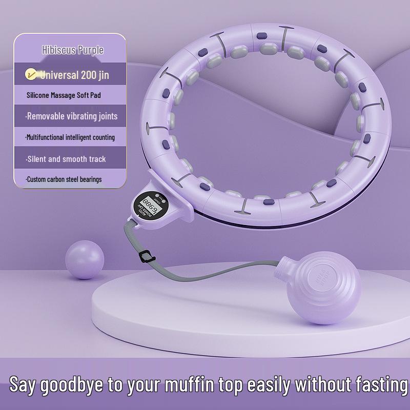 Weighted Hula Hoop for Slim Waist & Fat Burning - Adult Fitness Equipment