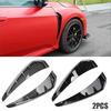 2Pcs Car Shark Grill Car Leaf Plate Simulation Outlet Vent Decor ABS пластик Carbon Fiber Side Air Flow Sticker for Honda Civic