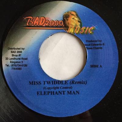 7inch Record ELEPHANT MAN - Miss Twiddle (Remix) NONE Bad 2000 Music Jamaica Reggae, Ska & Dub Used