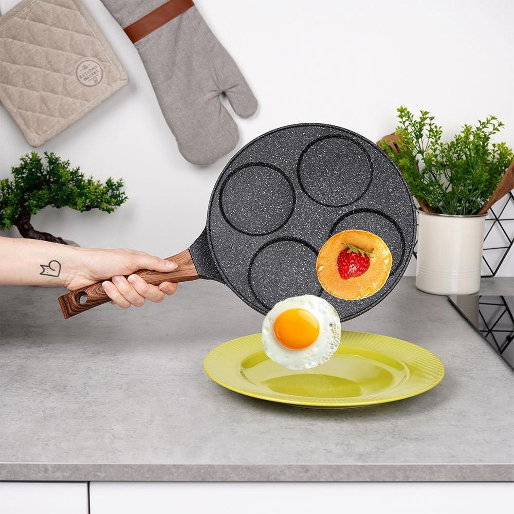 BLACK&WOOD 4-Cup Granite Pancake Pan 26cm