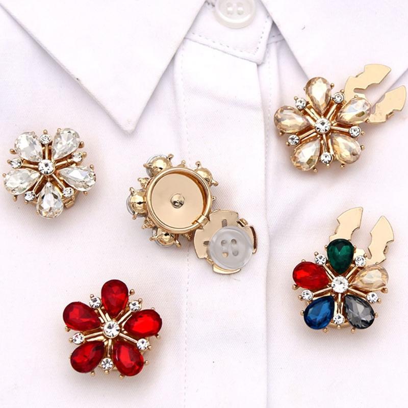 Sparkling Glass Crystal Alloy Cufflinks For Dress Shirts Elegant Formal Accessories With Sturdy Design