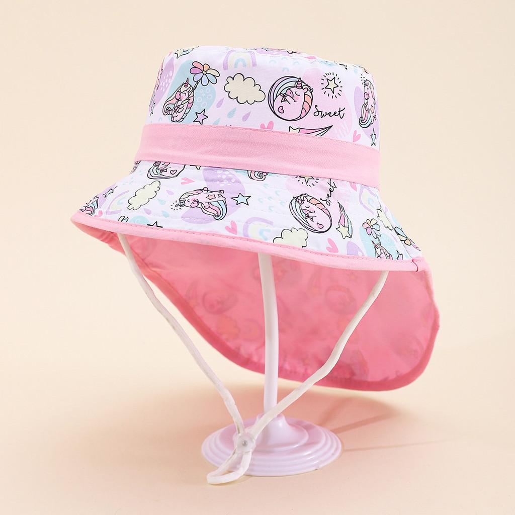 Unicorn Kids Fisherman Hat With Wide Brim For Summer Beach Sun Protection