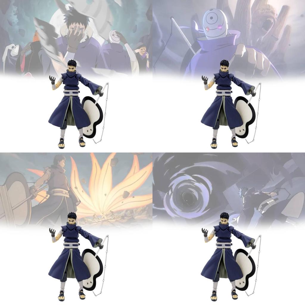 Naruto Shf Obito Uchiha Actionfigur Sammlerstück Stilvolles PVC-Modell 15cm Blau