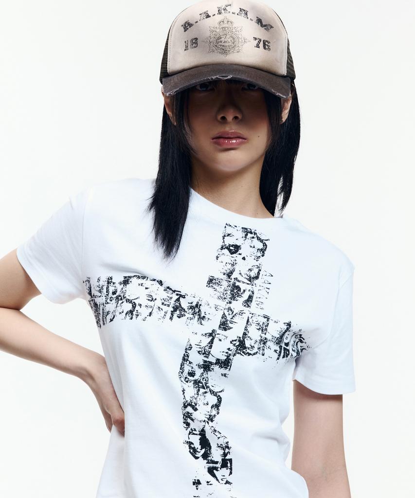 AAKAM Dirty Washed Trucker Cap (Khaki)