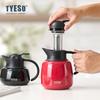 Tyeso Pumpkin-Shaped Thermos Steel Insulated Tea Infuser Hot Cold Water Bottle Removable Infuser 304 Stainless Large Capacity