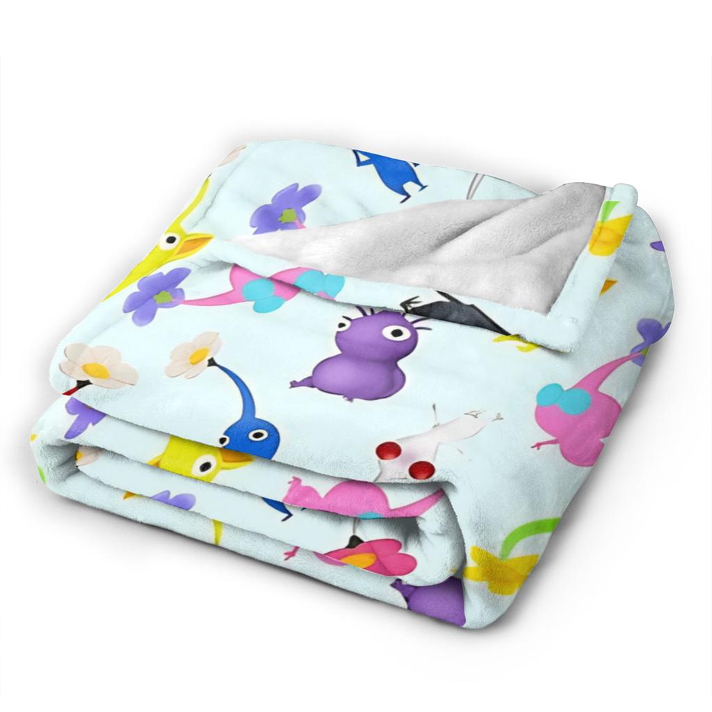 ALL Pikmin Warm Soft Blanket  Kids Adult Plush Throw Blanket Funny Couch Chair Flannel Bedspread Sofa Bed Cover