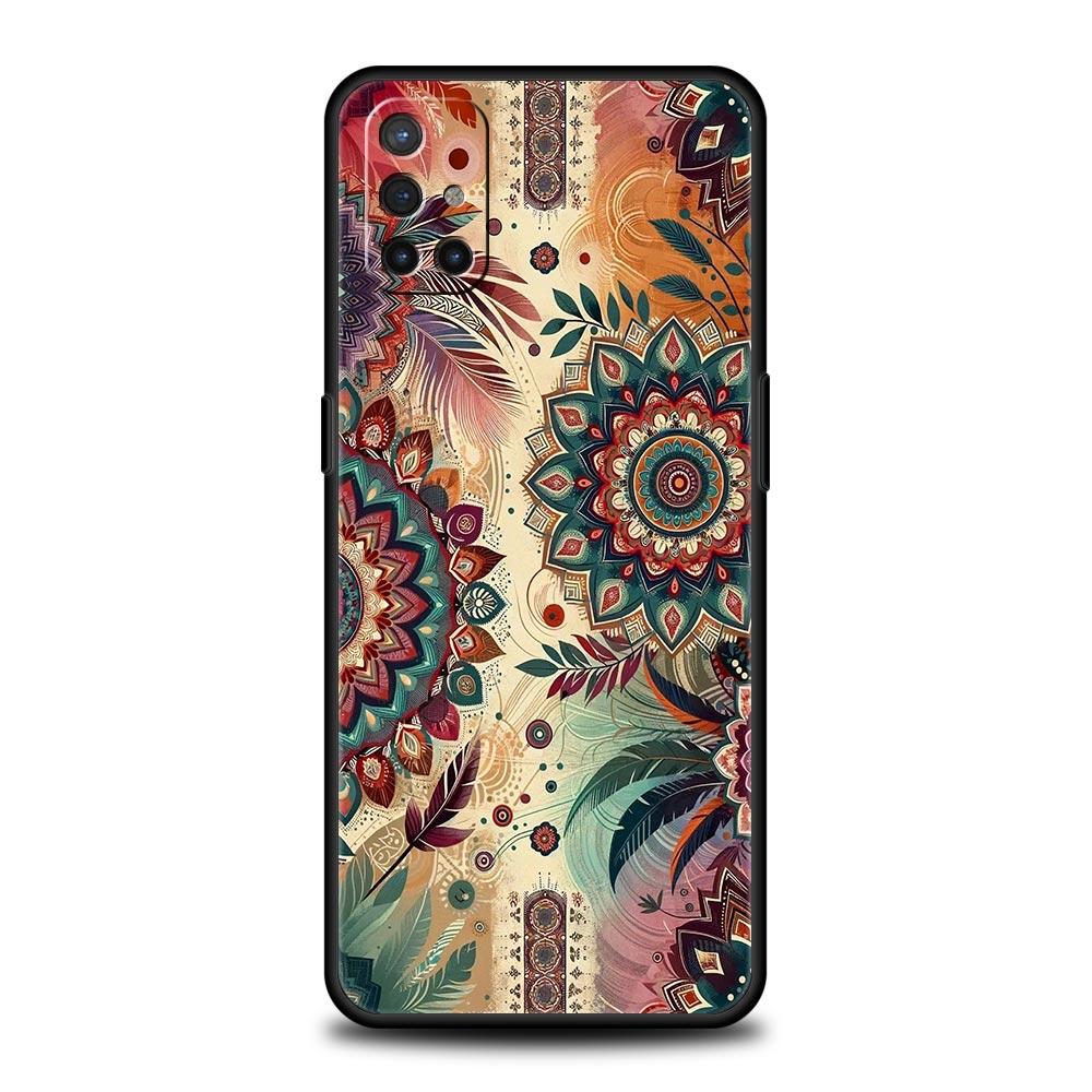 Phone Case For Oneplus 13R 13 12 10T 11 R10 Nord N100 N200 N10 9 9R CE 2 3 Z Pro Lite 5G Soft TPU Cover Indian Pattern Mandala