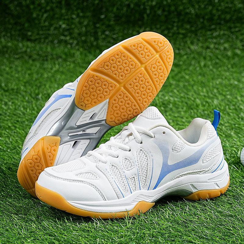 

Мужские и женские профессиональные амортизирующие нескользящие спортивные кроссовки для бадминтона, тенниса и настольного тенниса с подошвой из углеродного волокна и говяжьей жилы. 44