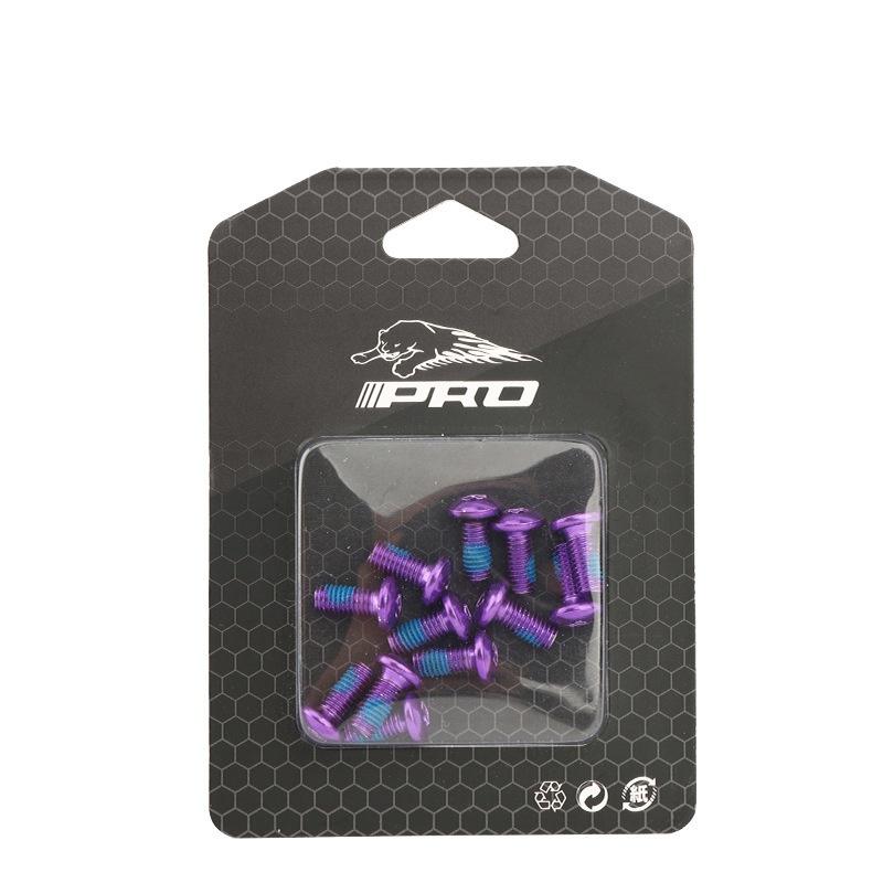 12Pcs Bicycle Disc Brake Rotor T25 Red/Blue/Green/Purple/Gold/Plating Screws Steel Alloy For Road Bike 6-Bolt Plate