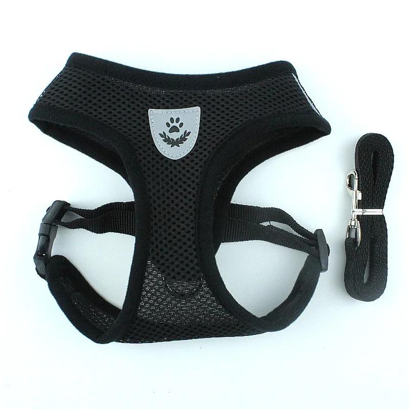 

New Pet Chest Strap Leash Puppy Breathable Chest Back Leash Dog Rope Pet Products S чёрный