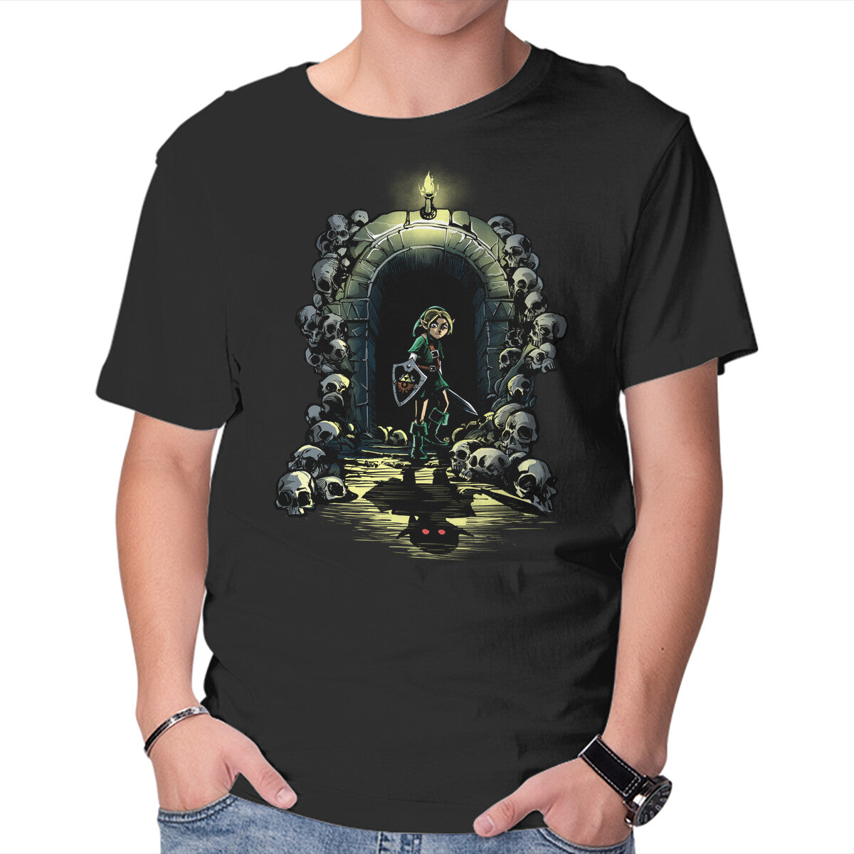 Unisex Crew Neck T-Shirt Link In The Dungeons Graphic Short Sleeve Casual Tee XXXXL