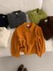 Ladies' Retro Knit Zipper Lapel Cardigan – Petite Fit, Autumn/Winter Casual Jacket