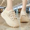 Fashion Spring White Platform Sneakers Women Shoes Anti-slip Leather Casual Shoes Thick Sole Ladies Shoes Height Increase Women Sneakers