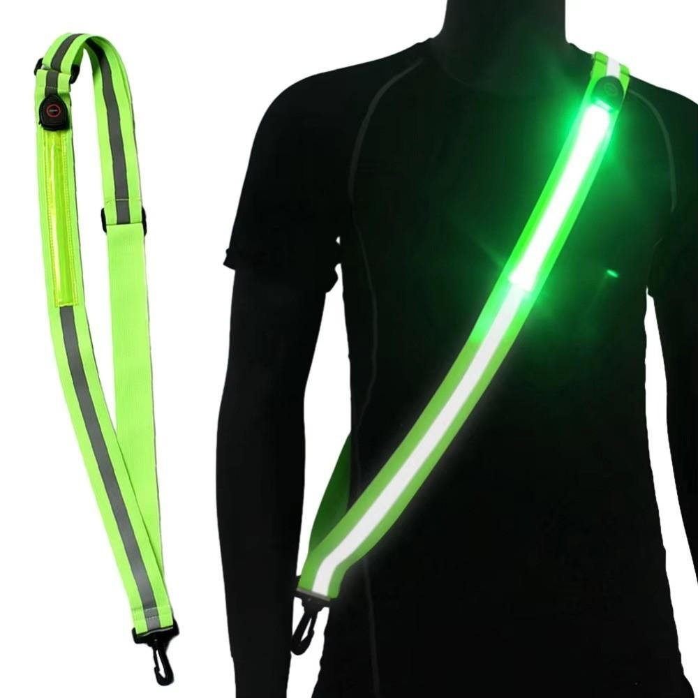 High Visibility LED Safety Belt USB Rechargeable Rechargeable Reflective Band  Walking