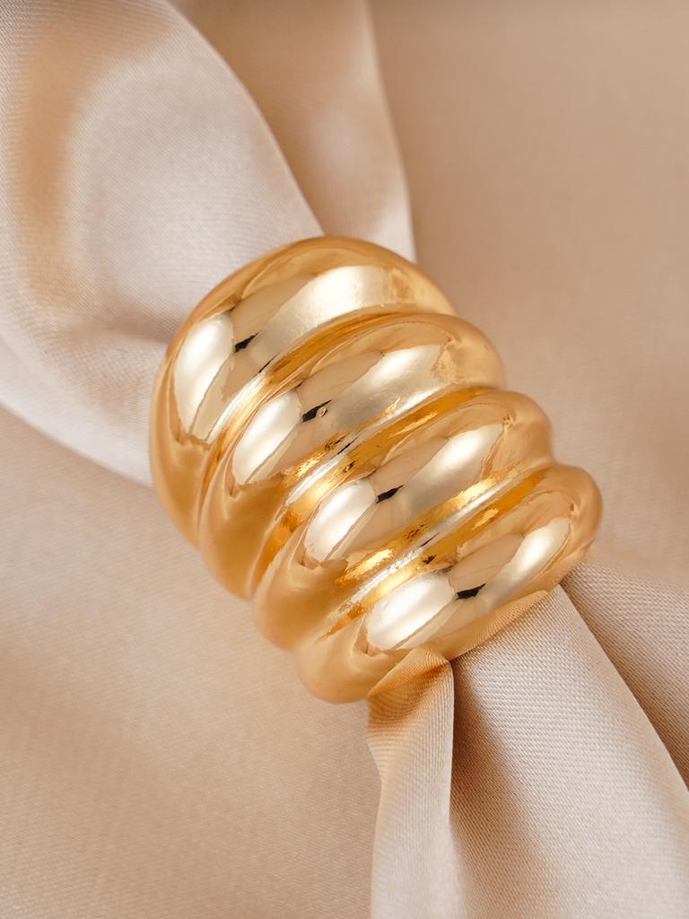 Chunky Ring Polished Dome Design, Minimalist Stackable Statement Jewelry for Women