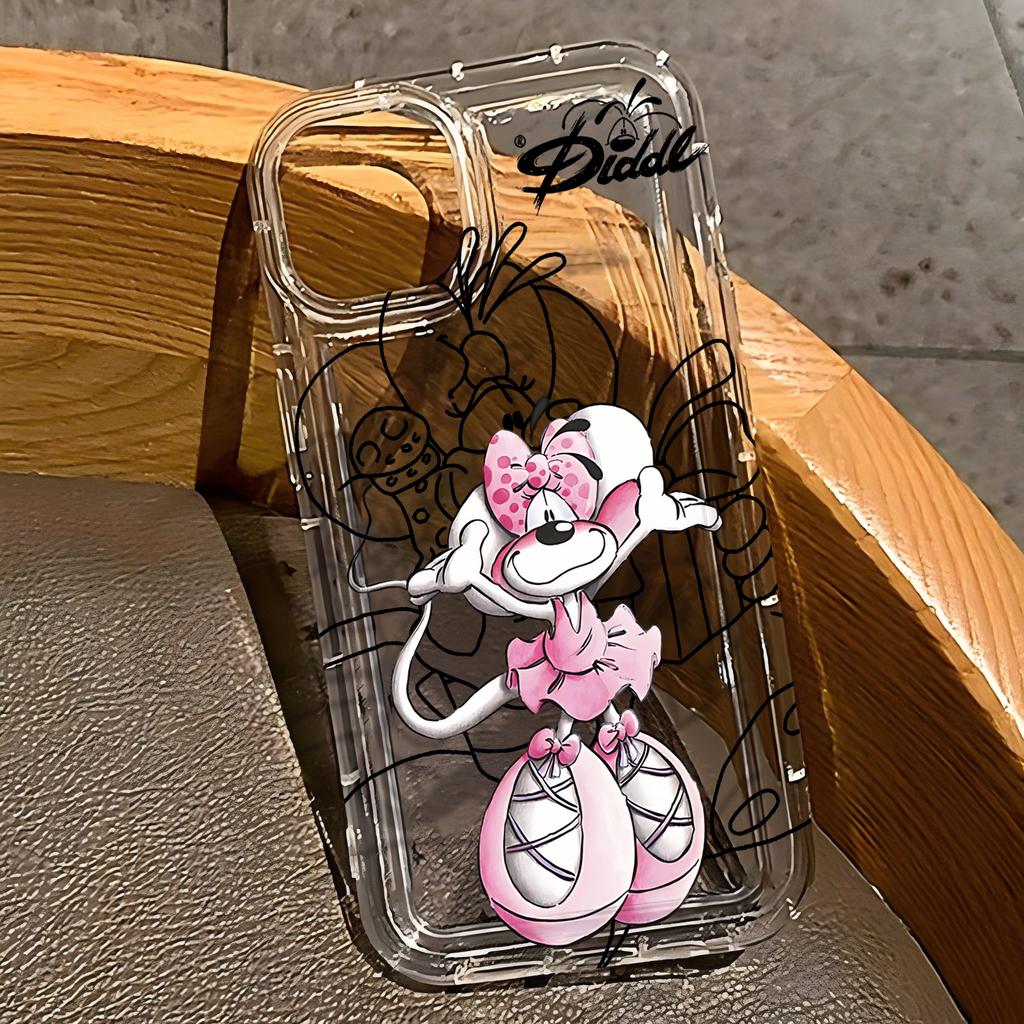 Cartoon D-Diddls Phone Case for iPhone 17 16e 16 15 14 13 12 11 Pro Max 7 8 Plus X XR XSMax Airbag Anti Fall Clear
