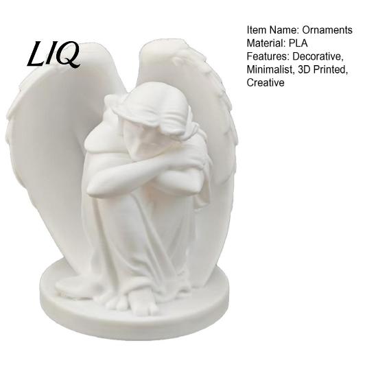 Elegant Shelf Ornaments 3D Printed Sleeping Angel Ornament, Minimalist Figurine Desktop Small Healing Statues Decor, Aesthetic Sculpture for