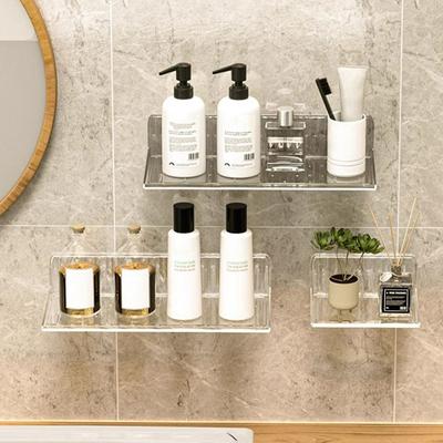 Badezimmer Waschtisch Organizer Wandregal Heim Lagerregal Hautpflege Kosmetik Wattepad Display Aufbewahrungshalter Stanzen-Frei