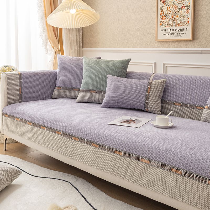 1pc Modern Chenille Sofa Cushion - Pet-Friendly Anti-Slip & Cat Scratch Resistant, Fit for All Sofa Types,One-Line Design for Seamless Home Decor